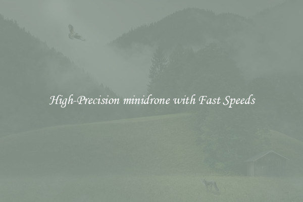High-Precision minidrone with Fast Speeds