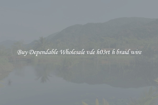Buy Dependable Wholesale vde h03rt h braid wire