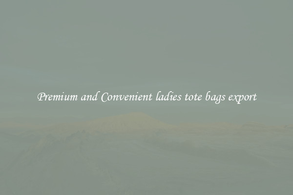 Premium and Convenient ladies tote bags export