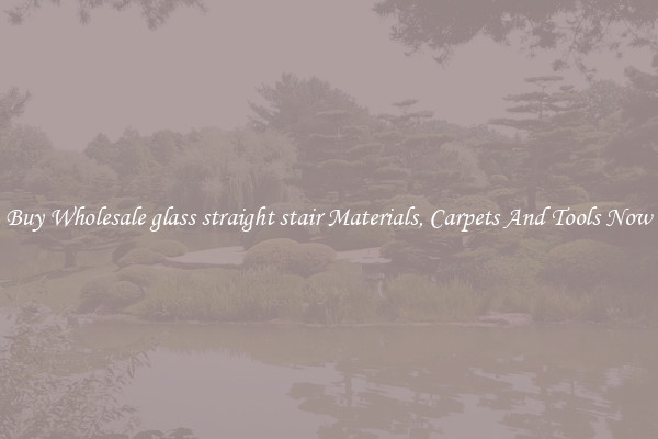 Buy Wholesale glass straight stair Materials, Carpets And Tools Now
