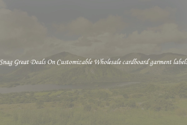 Snag Great Deals On Customizable Wholesale cardboard garment labels
