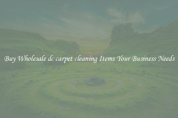 Buy Wholesale dc carpet cleaning Items Your Business Needs