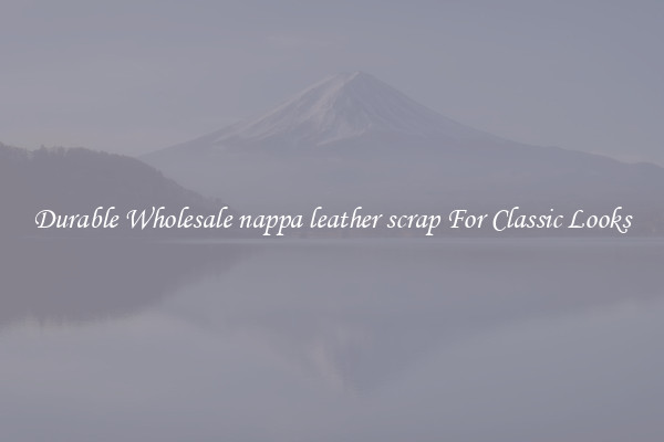 Durable Wholesale nappa leather scrap For Classic Looks