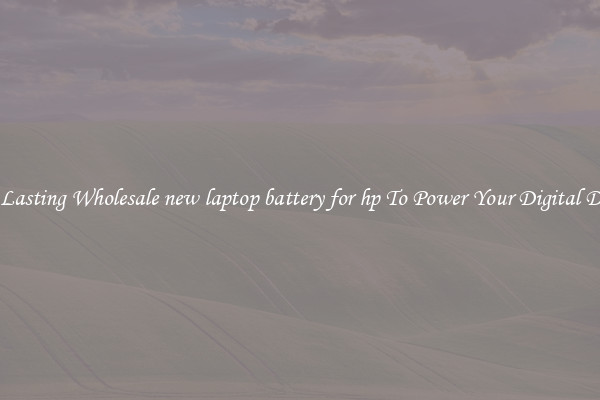 Long Lasting Wholesale new laptop battery for hp To Power Your Digital Devices
