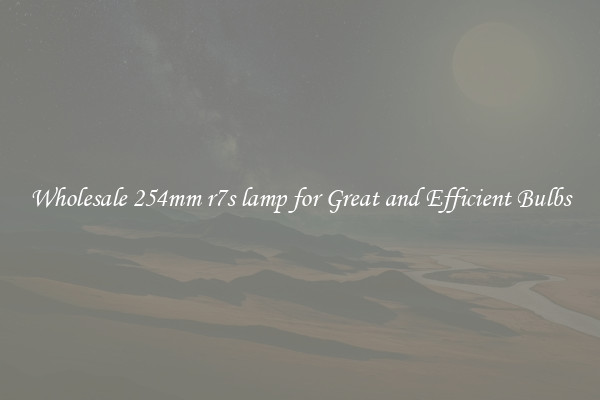 Wholesale 254mm r7s lamp for Great and Efficient Bulbs