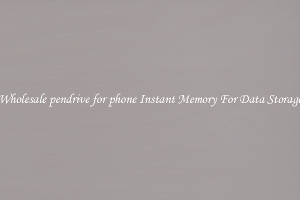 Wholesale pendrive for phone Instant Memory For Data Storage