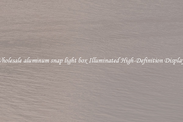 Wholesale aluminum snap light box Illuminated High-Definition Displays 