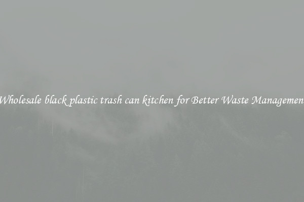 Wholesale black plastic trash can kitchen for Better Waste Management