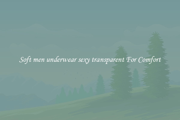 Soft men underwear sexy transparent For Comfort