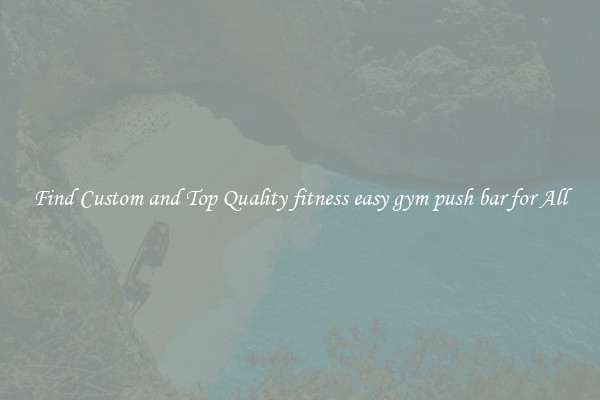 Find Custom and Top Quality fitness easy gym push bar for All
