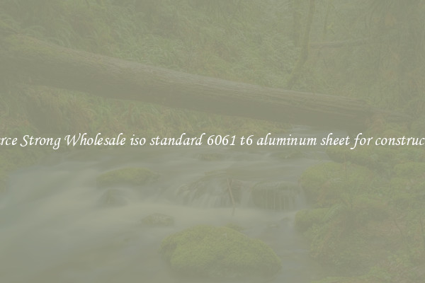 Source Strong Wholesale iso standard 6061 t6 aluminum sheet for construction
